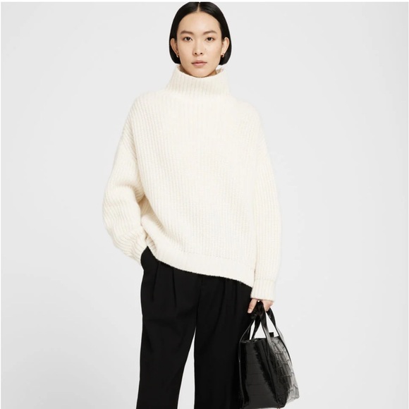 Anine Bing Sweaters - Anine Bing Sydney Sweater In Ivory Size L